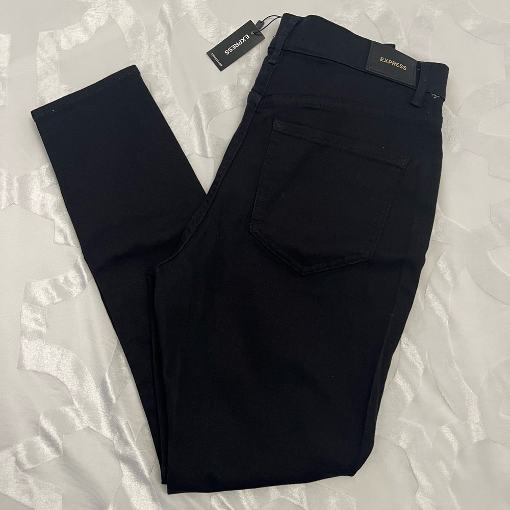 Express Jeans Skinny High Rise - Black - Size 8R